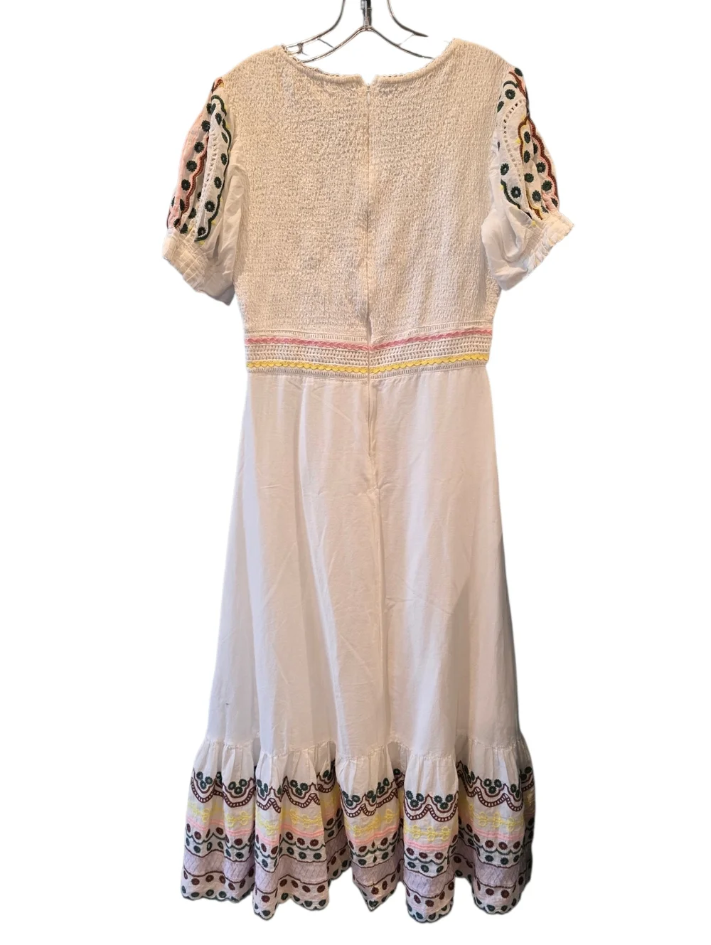 bohme Avalee Maxi Dress With Multicolor Embroidery Size Medium - Picture 4 of 12